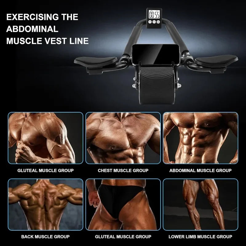 Elbow Support Roller for Abdominal Exercise Machine Automatic Rebound Abdominal Wheel,