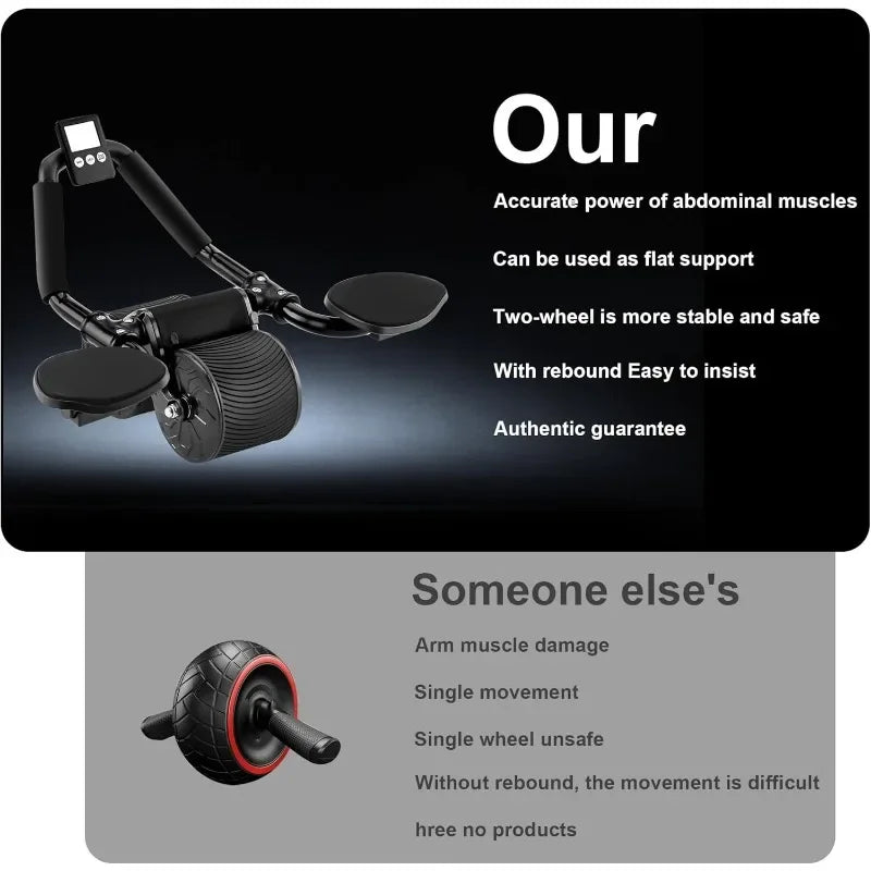 Elbow Support Roller for Abdominal Exercise Machine Automatic Rebound Abdominal Wheel,