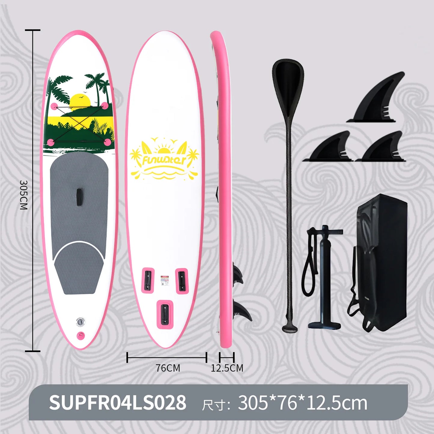 Experience the Thrill of the Waves with Our Inflatable PVC Surfboard - Perfect for All-Around Paddle Boarding Adventures!